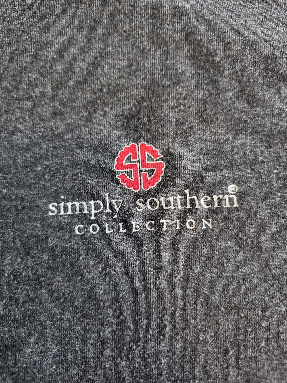 Simply Southern Gray Long Sleeve Tee "Tailgates & Touchdowns" Football - Picture 3 of 5
